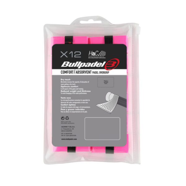 Bullpadel padel overgrips - pink neon - 12stuks