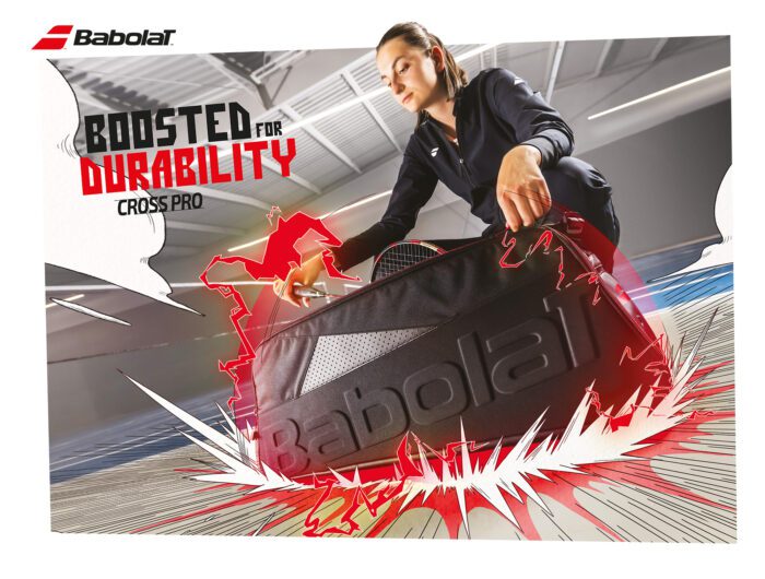 Babolat Cross Pro badminton racketbag - zwart / rood