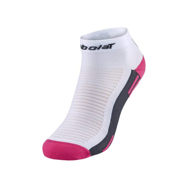 Babolat speciale quarter / korte padel sokken - wit / roze