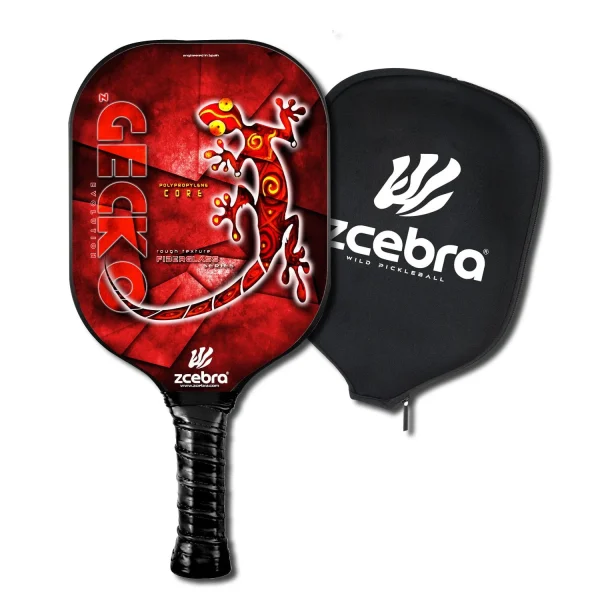 ZCEBRA Zgecko pickleball fiberglass racket - rood