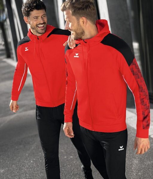 NBBJ Erima Evo Star junioren trainingsjack met capuchon - rood / zwart