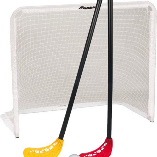 Vicfloor straathockey/uni hockeyset - 2 sticks (2 ballen) / Franklin metalen doel