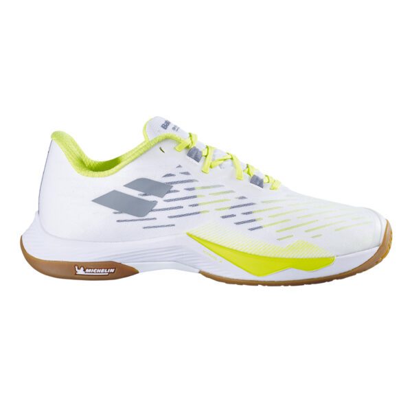 Babolat Shadow Tour 5 heren badmintonschoen- wit / lime - maat 49
