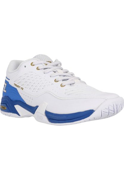 FZ FORZA Trust V3 dames badmintonschoen - wit / blauw - maat 36