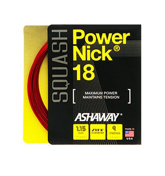 Ashaway Powernick 18 squashsnaar - rood - set 9m