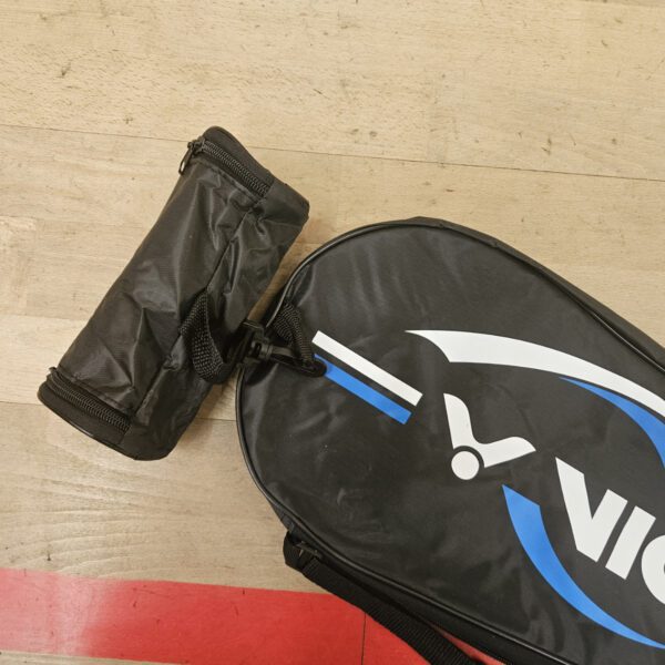 VICTOR badminton squash racketbag met opbergvak voor ballen - zwart / blauw