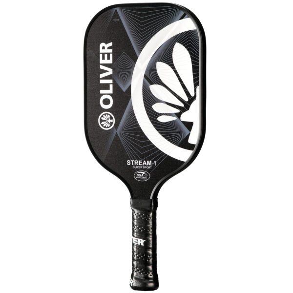 Alternative view of Oliver Stream-1 pickleball racket -  zwart / wit