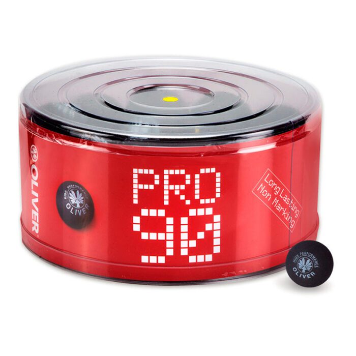 Oliver box 24stuks Pro90 squashballen - enkel gele stip