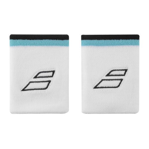 Babolat Terry Jumbo wristband / polsband - 10x8cm - wit / blauw