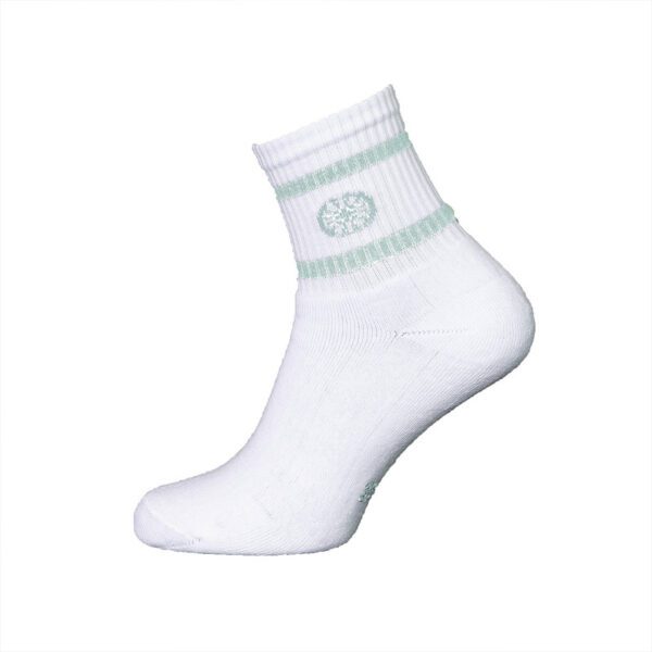 The Indian Maharadja Unisex striped quarter sportsokken - wit / mint
