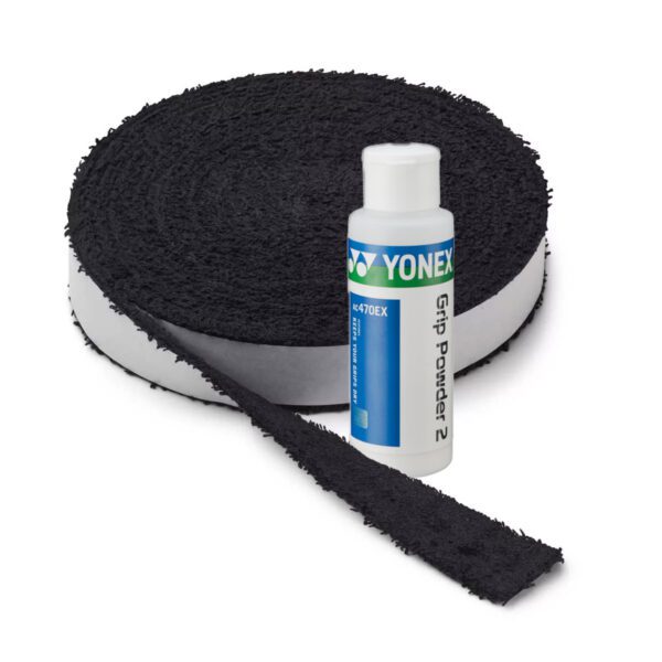 [VOORDEEL] YONEX AC402-2EX rol badstofgrip zwart met grippoeder