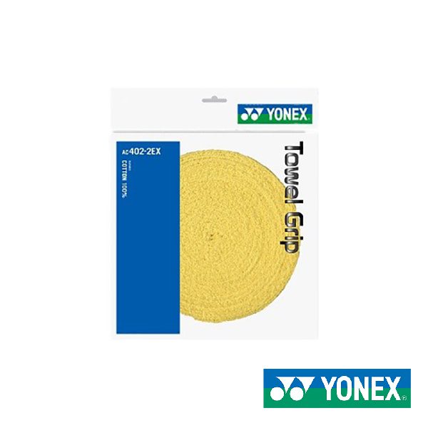 [VOORDEEL] YONEX AC402-2EX rol badstofgrip geel met grippoeder