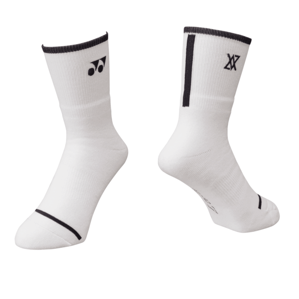 Yonex 19248YX VA crew sportsokken - wit / zwart