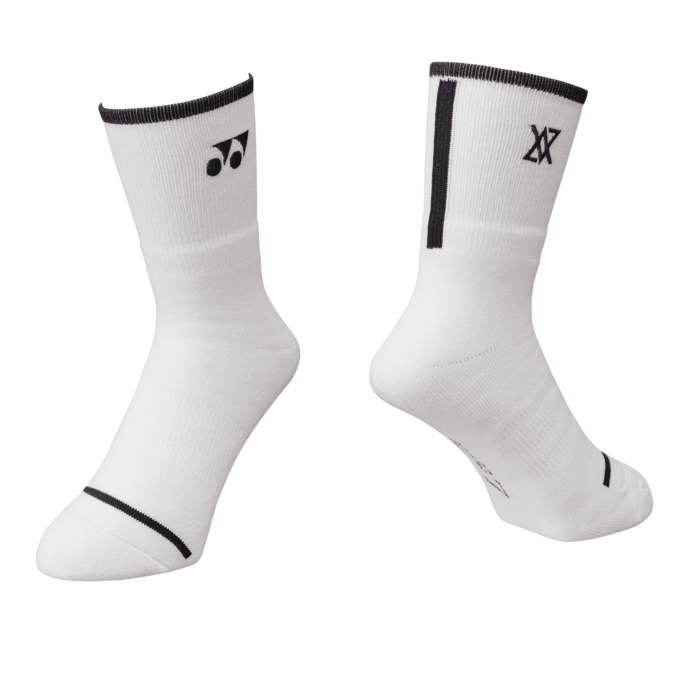 Yonex 19248YX VA crew sportsokken - wit / zwart