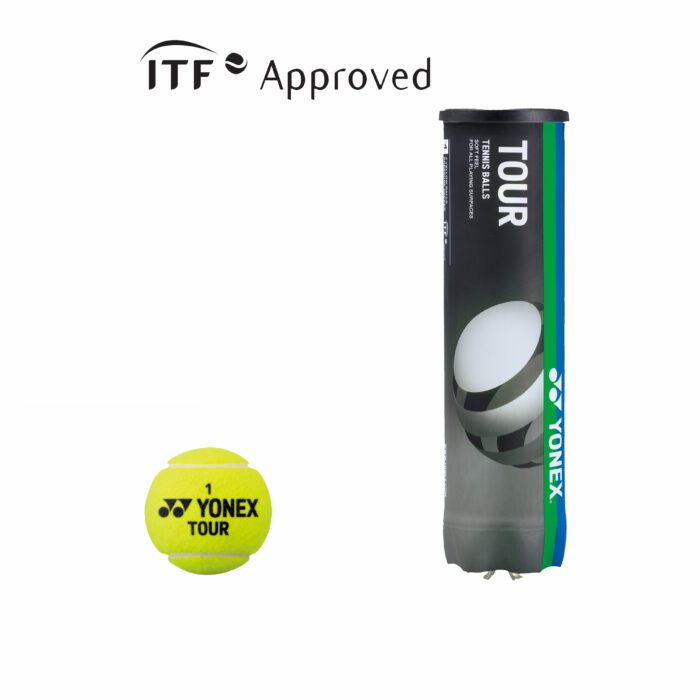 YONEX TOUR tennisbal - ITF approved - blik met 4 stuks